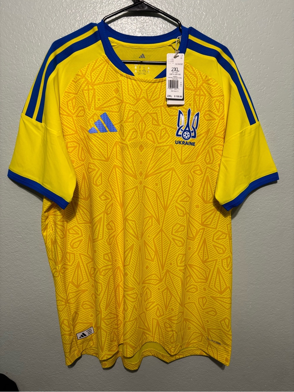 Adidas Ukraine National Soccer Team 2026 Official Jersey Size 2XL